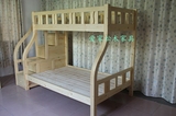 广州东莞深圳松木实木家具子母床双层高低床步梯柜床促销AJ-E241