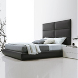 现代简约软包床头加高北欧风情1.8米双人皮床1.5米单人布艺床定做