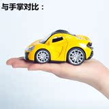 卡威互动红外感应声光小汽车 卡通Q版1:32儿童玩具回力车模型