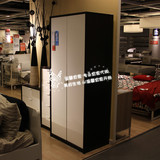 67温馨宜家IKEA艾思福衣柜大衣橱衣物收纳柜 卧室储物柜 黑色