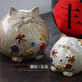 热卖佳缘创意家居装饰豆豆龙彩釉陶瓷摆设龙猫猫咪储蓄罐/零钱存