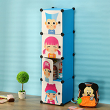 柏丝纳儿童衣橱衣柜组合现代简易卡通收纳柜特价抽屉式储物整理柜