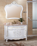 新款欧式浴室柜仿古卫浴柜橡木落地洗脸盆组合新古典绿色环保家具