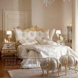 欧式雕花法式乡村美式做旧复古实木床软包床双人床1.5 1.8白色