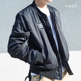 韩版冬季男装青年夹克休闲棒球服青年飞行员空军外套MA-1棉衣潮男
