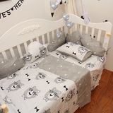 私人定制ins 宜家北欧星星 床围被套床单婴幼儿床品套件 新品订制