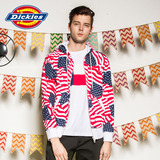 Dickies2016春季新款男装星条旗变形印花长袖开衫卫衣161M30WD49
