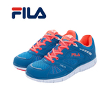 秋季FILA斐乐台湾进口正菱格網布慢跑休闲运动跑步鞋5-J302P-366