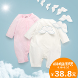 婴儿短袖连体衣满月宝宝夏装睡衣服哈衣新生幼儿3个月0-1岁夏季