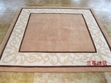 进口水洗手工羊毛地毯客厅茶几卧室地毯简欧驼色纯羊毛1.6*2.3米