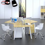 办公家具 办公桌椅 职员电脑桌员工桌简约时尚造型6 人位屏风卡位