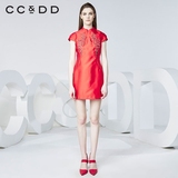 CCDD2016夏装新款专柜正品女 旗袍式铅笔裙 修身优雅连衣裙
