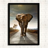大象家居饰品动物创意摄影挂画墙画现代简约有框画卧室餐厅装饰画