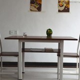 小户型简约伸缩可折叠餐桌简易小饭桌现代双层省空间家用钢木桌椅