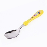 韩国进口正品小企鹅pororo儿童不锈钢叉勺餐具叉子勺子一体两用勺