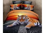 全棉3D个性4四件套动物豹子老虎狼活性纯棉立体床单床上用品包邮