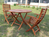 与英国同步销售户外桌椅组合实木折叠花园庭院家具出口