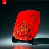 三彩艺中国风特色手工艺新婚礼品喜结良缘陶瓷居家客厅桌面摆件25