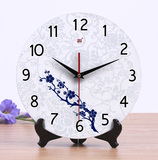 承沁新品包邮12寸陶瓷钟表创意时钟客厅挂钟座钟超静音简约大数字