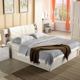 现代板式床皮床储物床抽屉简约1.5高箱床木质单双人床1.8米气动床