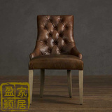 法式实木客厅餐椅 复古休闲椅欧式新古典老虎椅影楼椅子 特价
