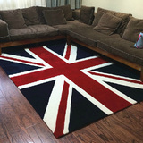 英伦米字旗地毯定制logo国旗地毯客厅防滑地毯卧室床前边房间地毯