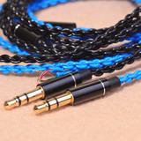 DIY耳机线材 OFC无氧铜黑蓝线 维修DIY手机耳机线材 耳机半成品线