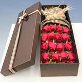 生日红玫瑰花束礼盒成都鲜花速递郫县双流青羊温江区同城店送女友