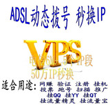 ADSL动态IP服务器 ADSL独立拔号 VPS服务器 挂机宝4M宽带 日付