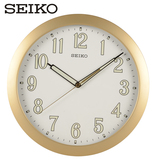 日本SEIKO精工 11英寸客厅卧室个性现代夜光圆形简约石英钟挂钟表