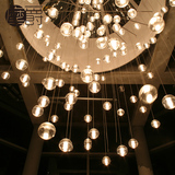 摩爵餐厅工程吧台LED水晶球吊灯服装店灯酒吧餐厅流星雨BOCCI吊灯