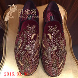 Dolce&Gabbana杜嘉班纳男鞋16春款奢华水晶刺绣天鹅绒休闲鞋便鞋