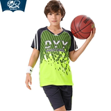 男童球服套装2016夏季运动篮球服训练服儿童足球服短袖中大童球衣