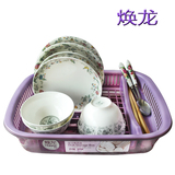 焕龙碗柜塑料 简易滴水碗架沥水架碗筷收纳箱欧式餐具装碗盒