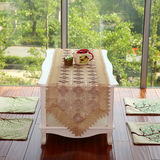 新款玻璃纱镂空中式古典奢华桌旗餐垫餐桌垫桌布茶几盖巾 可定做