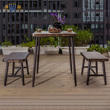 户外阳台桌椅组合三件套小户型创意二人咖啡桌休闲小茶几方桌凳子