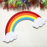 幼儿园教室环境布置 无纺布彩虹墙贴 儿童房装饰用品 彩虹装饰贴