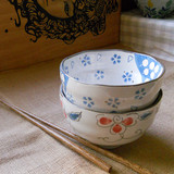 韩式樱花荷口5寸陶瓷碗 拉面碗 深碗汤碗大碗外贸出口釉下彩餐具
