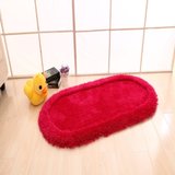 弹力丝双心椭圆形地毯卧室床边地毯3D玫瑰花太阳花电脑椅圆形地毯