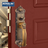 门锁欧式卧室实木执手锁具仿古铜把手防盗门锁房门锁室内
