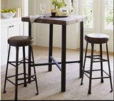 餐桌 美式长方形实木餐桌 咖啡厅桌椅酒吧桌 餐饮桌椅 餐桌椅组合