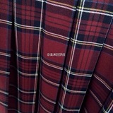 【恋染家】JK制服裙 百褶裙 格子裙 下摆藏针线隐形设计 红黑格