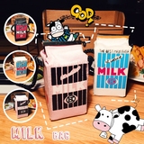 韩国ulzzang可爱立体牛奶盒单肩包街拍原宿帆布迷你软妹斜挎包