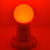 康帅照明 led灯泡E27螺口5W红光小夜供台灯佛堂财神 超亮球泡灯