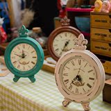 zakka杂货 欧式创意家居复古地中海座钟表 时钟桌面小摆件装饰品