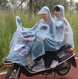 时尚可爱韩国透明双人雨披电动车自行车摩托车单人大帽檐雨衣雨具