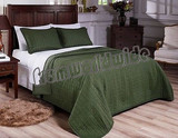 美国代购 床品套件的洗 100% 棉质 三件套 纯绿色 高质量被子床单