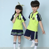 幼儿园园服夏装新款纯棉英伦运动套装小学中学生儿童校服班服表演