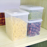 日本进口SANADA 翻盖冰箱保鲜盒 食品密封收纳罐 零食干货储存罐