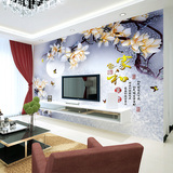 无缝无纺布大型墙纸壁画客厅电视背景墙3d立体花卉浮雕影视墙壁纸